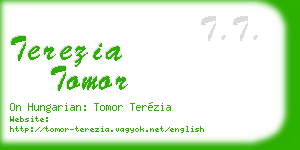 terezia tomor business card