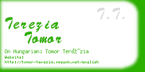 terezia tomor business card